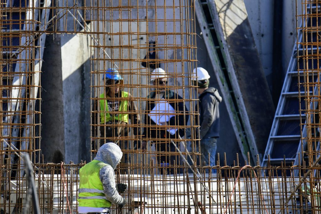 Group of people on a construction site