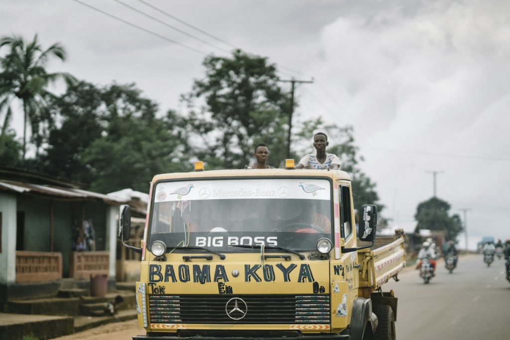 Truck on the road