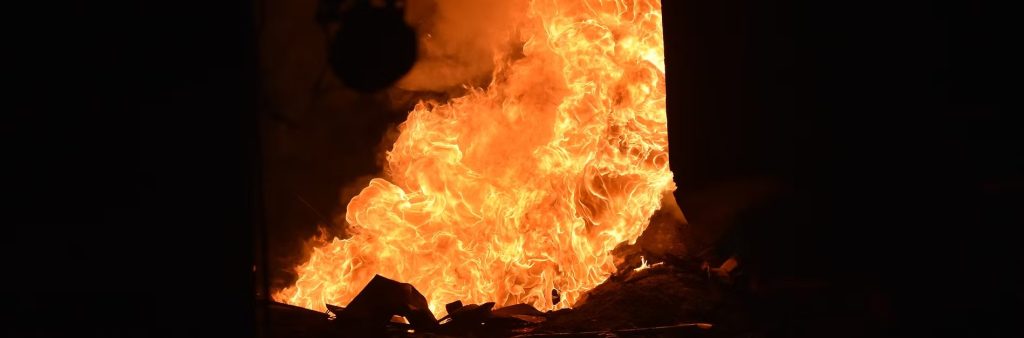 Furnace at the Rider Steel plant