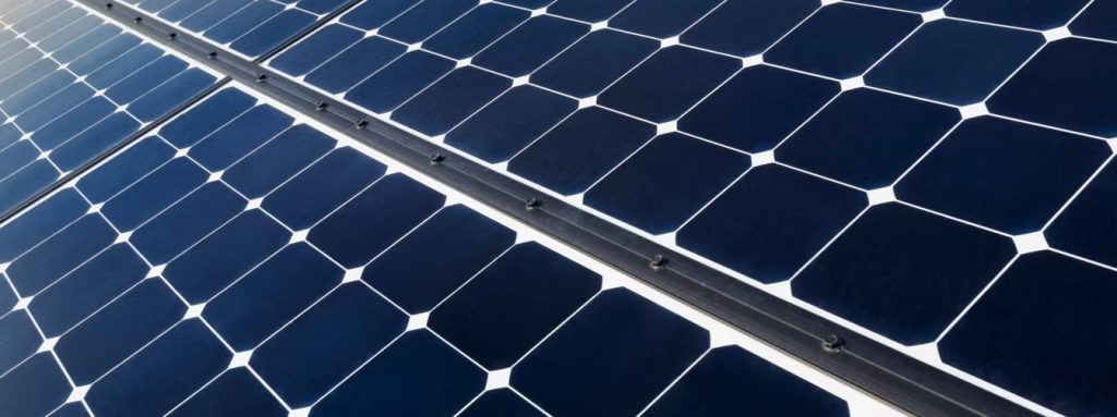 Rooftop solar panels at the Rider Steel plant